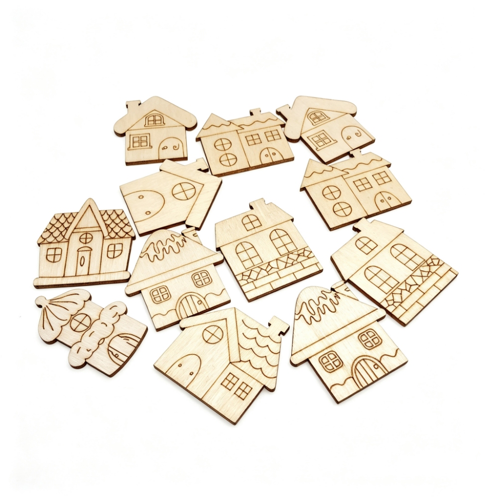 Christmas Craft Embellishment - 40 mm ve 80 mm boyutlarında,
