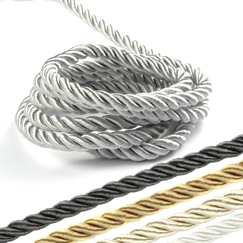Cord Trim Twisted - 5YD/Lot 8mm Bükülmüş Trim Kordon Halat