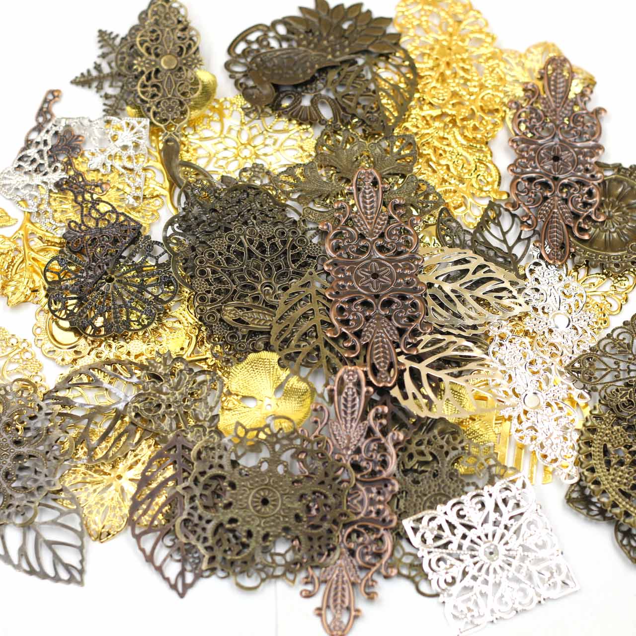 Embellishment Crafts - Bezemeler Konnektörler Rastgele Karışık Üçgen Çiçek