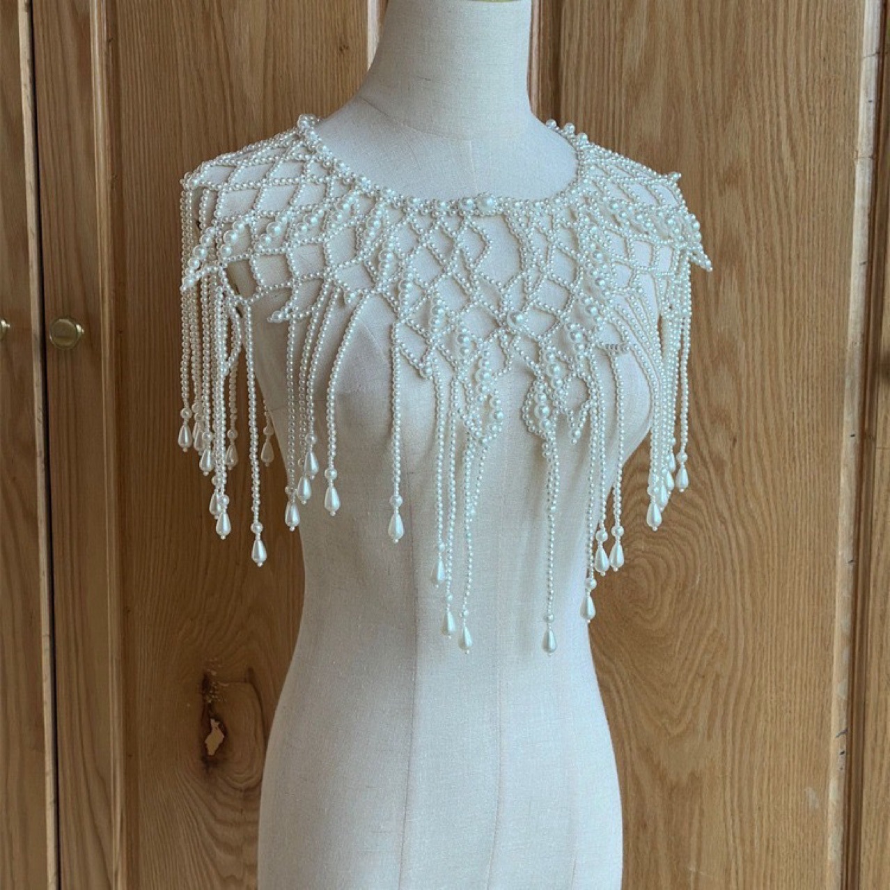 Pearl Trim Chain - El Yapımı İnci Katmanlı Vücut Zinciri,