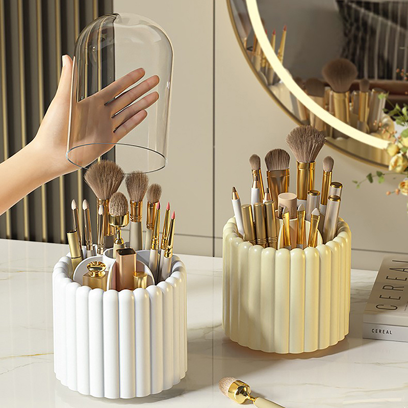 Craft Embellishment Storage - 360 ° Dönen makyaj fırçaları tutucu