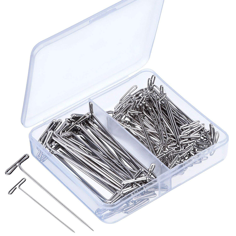 Craft Embellishment Storage - 20/100 adet paslanmaz çelik T pimleri