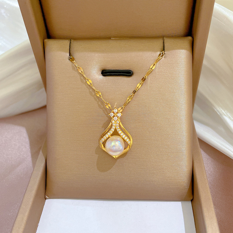 Zarif kadın K14 Altın Renk Inc - Pearl Trim Chain incelemesi ve fiyatı