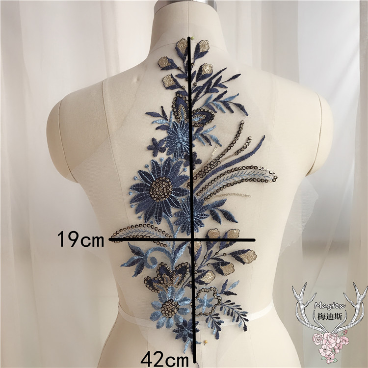 Giyim altın pullu çiçek yama a - Applique Patch Flower incelemesi ve fiyatı